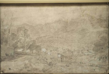 Sallanches and the River Arve, from the St Martin Road, 1802 Pencil and watercolour on paper prepared with a grey wash, 315 x 473 mm From the St Gothard and Mont Blanc sketchbook, Turner Bequest LXXV 12 Tate Britain, London Photo courtesy of Tate. To see this image in the Tate’s own online catalogue of the Turner Bequest click on the following link, then use your browser’s ‘back’ button to return to this page: http://www.tate.org.uk/art/artworks/turner-sallanches-and-the-river-arve-from-the-st-martin-road-d04604 Turner used this sketch as the basis of a finished watercolour in a private collection.