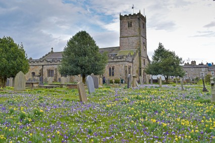 St Mary’s Church, Kirkby Lonsdale Photograph by David Hill, taken 21 March 2016, 15.33 GMT The churchyard is always worth a visit, but especially so when the crocuses are in flower.