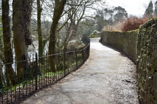 Fence on Church Brow, Kirkby Lonsdale Photograph by David Hill, taken 25 March 2016, 11.31 GMT “..Well, the population of Kirkby cannot, it appears, in consequence of their recent civilization, any more walk, in summer afternoons, along the brow of this bank, without a fence....”