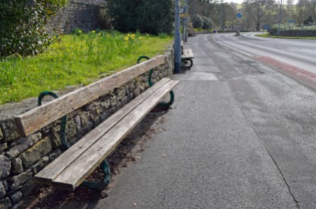 Serpent benches at Kirkby Lonsdale Photograph by David Hill, taken 21 March 2016, 17.04 GMT Both benches survive, although in their new position they command a rather less magnificent prospect.