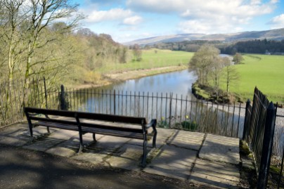 Church Brow, Kirkby Lonsdale: Site of Benches Photograph by David Hill, taken 25 March 2016, 11.09 GMT “..Just at the dividing of the two paths, the improving mob of Kirkby had got two seats put for themselves—to admire the prospect from, forsooth....” Ruskin’s original benches have been removed and replaced.