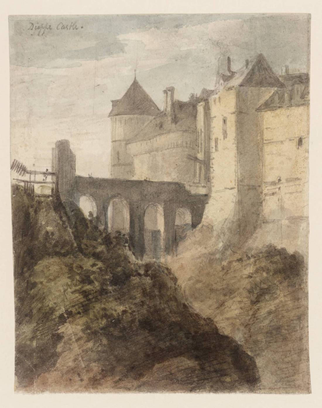 John Charles Denham Dieppe Castle, after Cotman (date unknown) Graphite, watercolour and ink on paper, 142 x 111 mm London, Tate, T10449, Purchased as part of the Oppé Collection with assistance from the National Lottery through the Heritage Lottery Fund 1996 Image, courtesy of Tate Britain. To see this image in Tae’s own online catalogue, click on the following link, and then press your browser’s ‘back’ button to return to this page: http://www.tate.org.uk/art/artworks/denham-dieppe-castle-after-cotman-t10449 exhibited 1796-1858 Purchased as part of the Oppé Collection with assistance from the National Lottery through the Heritage Lottery Fund 1996 http://www.tate.org.uk/art/work/T10449 