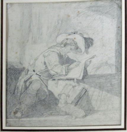 John Sell Cotman A Seated Cavalier, Writing, c.1832 Graphite on paper, 190cm x 170 mm Sold Chorley's Fine Art & Antiques, Cheltenham, including Jewellery and silver, Day 1: 24 September 2014, Lot 476 as ‘A Seated Cavalier, Writing’, repr colour Image from Chorley’s website: http://www.chorleys.com/Catalogues/ourcatalogues.aspx?Catalogue=77&pg=search&pageOn=1&QryFld1=0&QryFld2=cotman