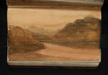 J.M.W.Turner Ben Lomond, ?Twilight, 1801 Watercolour on paper, 114 x 184 mm A page from the ‘Scotch Lakes Sketchbook’, Tate, London, D41244, Turner Bequest, TB LVI 38a Image courtesy of Tate. To see this image in Tate’s own online catalogue, click on the following link, and then use your browser’s ‘back’ button to return to this page: http://www.tate.org.uk/art/artworks/turner-ben-lomond-twilight-d41244
